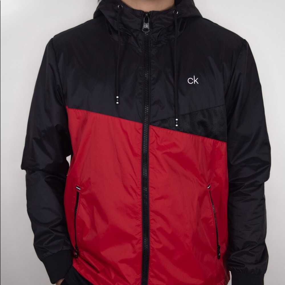 Calvin Klein Windbreaker Colorblock Hooded Zip